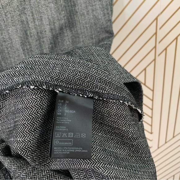 H&M cap neck scoop neck Tweed pencil skirt Sheath Dress size 2 - Picture 5 of 8